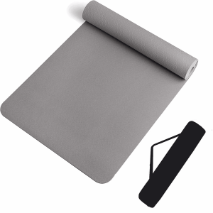 Esterilla de yoga Synco de 6 mm con correa de transporte (color: gris)