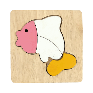 Juego de rompecabezas de madera con forma de pez de Synco