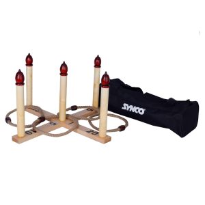 Juego de lanzamiento de aros de madera SYNCO para ni?os peque?os (ni?os): un juego divertido y atractivo