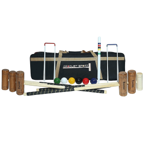Juego de croquet Synco Croquet Sport Family para 6 jugadores, juego familiar con bolas de croquet y accesorios (38 pulgadas), perfecto para c?sped, patios traseros, parques y jardines para divertirse, fiestas y juegos familiares.