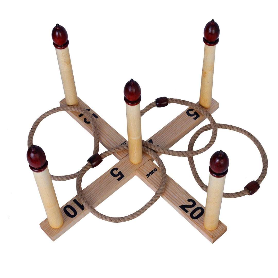 Juego de lanzamiento de aros de madera SYNCO para ni?os peque?os (ni?os): un juego divertido y atractivo - Imagen 3