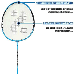 Alternative view of Raqueta de b?dminton Synco de aleaci?n de aluminio, juego de 2 con dos volantes, con funda completa (surtido)