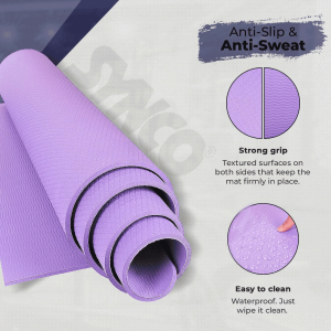 Alternative view of Esterilla de yoga Synco con correa de transporte (color: morado)
