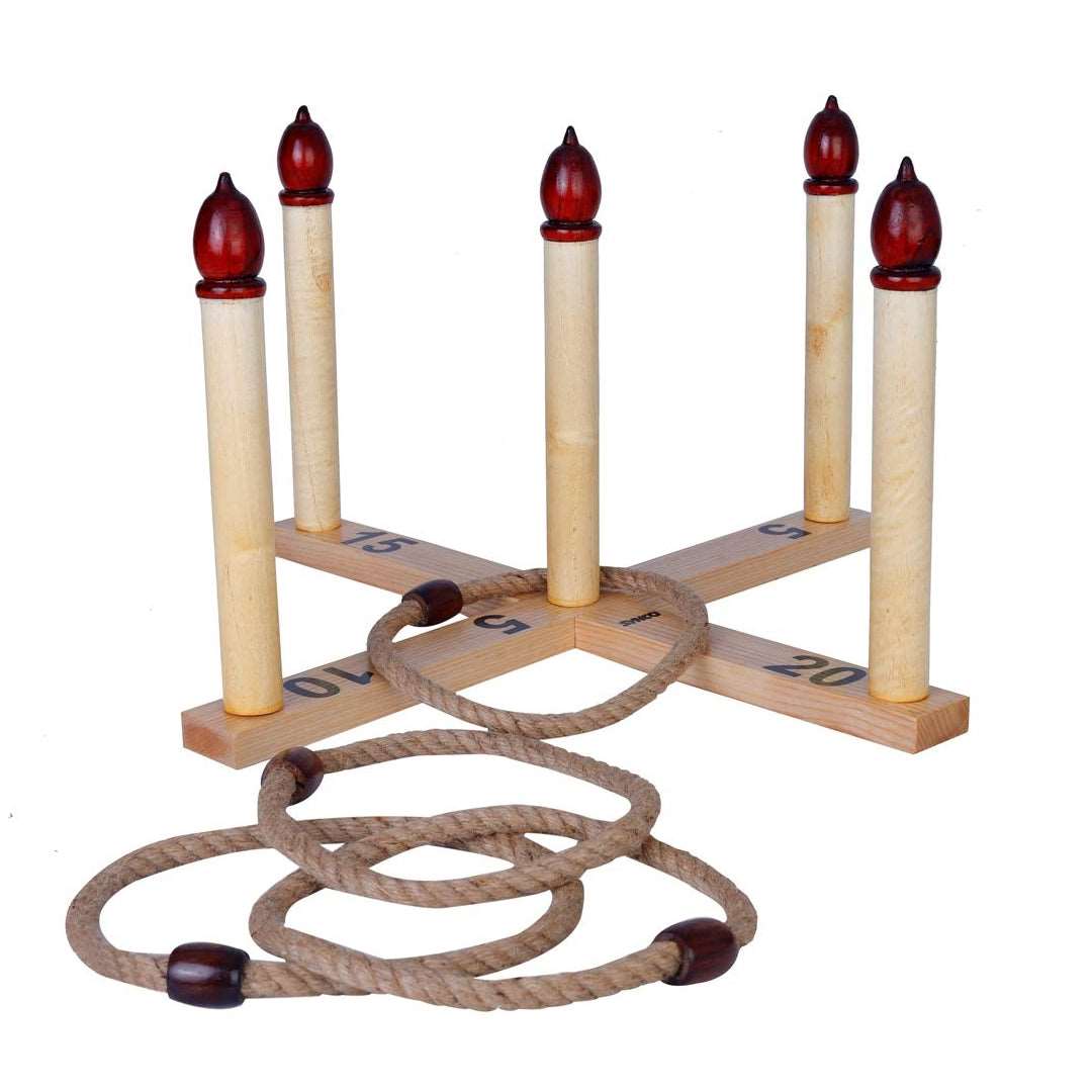 Juego de lanzamiento de aros de madera SYNCO para ni?os peque?os (ni?os): un juego divertido y atractivo - Imagen 4