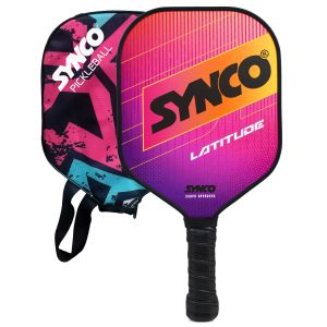 Raqueta de pickleball Synco Latitude Pink | Raqueta de pickleball ligera con 16 mm de grosor