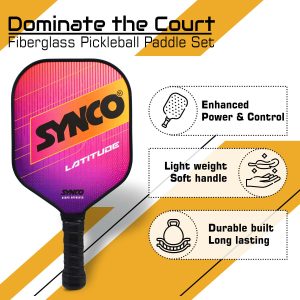 Alternative view of Raqueta de pickleball Synco Latitude Pink | Raqueta de pickleball ligera con 16 mm de grosor