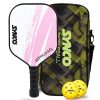 Set de palas de pickleball Synco Spring Pink | 1 raqueta de pickleball y 2 pelotas de pickleball con bolsa de transporte | Raqueta ligera de fibra de vidrio con empu?adura acolchada y c?moda