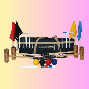 Alternative view of Juego de croquet Synco Croquet Sport Diamond para 4 jugadores, juego profesional con bolas de croquet y accesorios (38 pulgadas) para adultos, perfecto para c?sped, patios traseros, parques y jardines, para juegos divertidos y profesionales