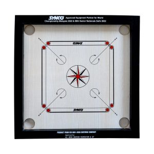Tablero de carrom Synco de 20 pulgadas para ni?os | Acabado mate con bordes lisos | Material de madera ecol?gico | Grosor de 4 mm