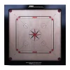 Tablero Carrom Synco de 36 pulgadas y 4 mm con respaldo Chakri, tama?o completo, internacional para profesionales, con monedas, golpeador y polvo b?rico gratuitos