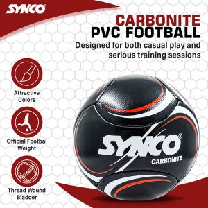 Alternative view of Balon de futbol Synco Carbonite | Cosido a máquina con PVC | Balon de entrenamiento | Tamano 5