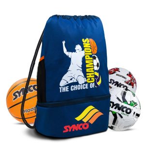 Bolsa deportiva para llevar balones Synco Champion (peque?a) azul