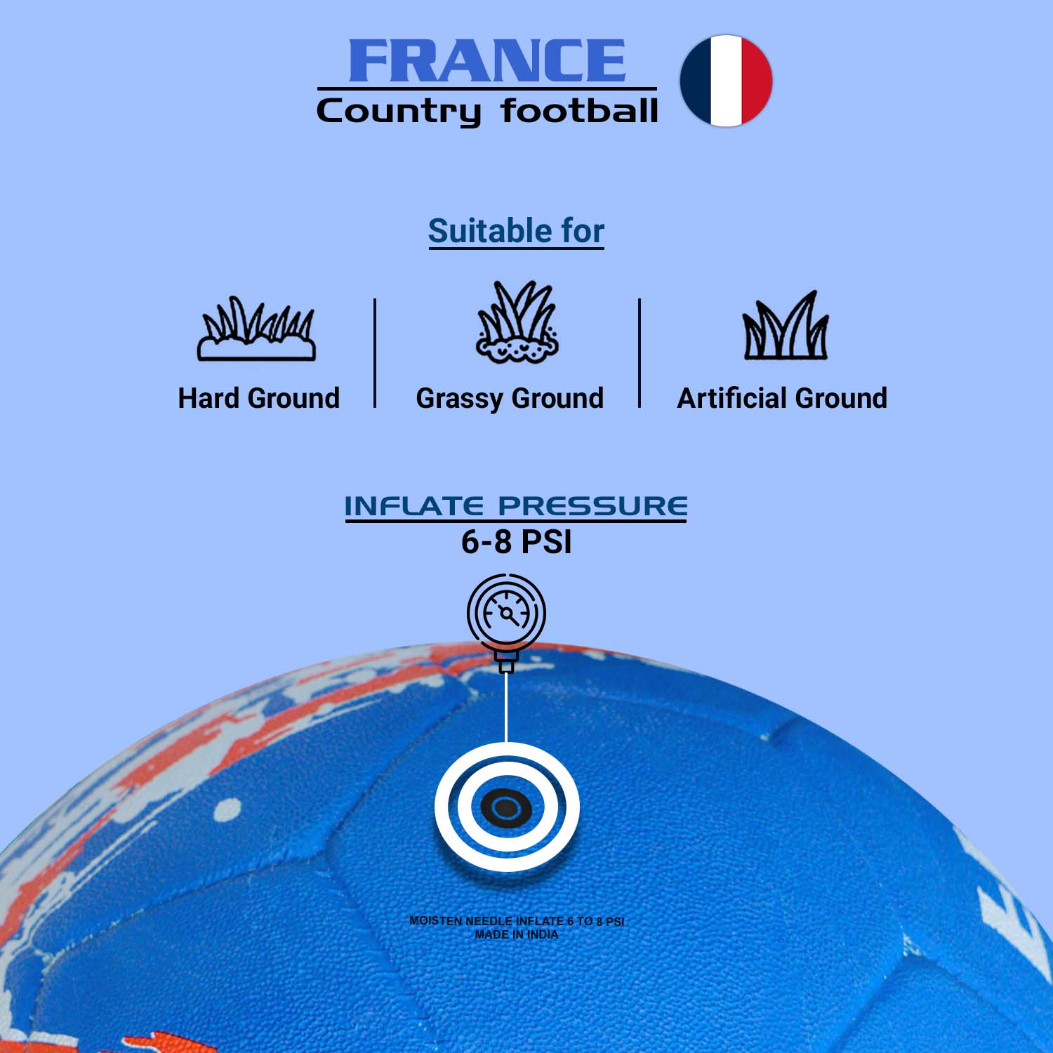 Synco Country Flag Football - Francia (Talla 5) - Imagen 3