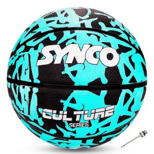 Bal?n de baloncesto para hombre Synco Culture Series (talla 7) azul-negro