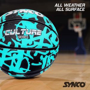Bal?n de baloncesto Synco Culture (tama?o 5) azul-negro - Imagen 5