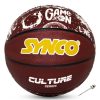 Bal?n de baloncesto Synco Culture (tama?o 5) Marr?n y blanco