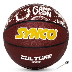Bal?n de baloncesto Synco Culture (tama?o 5) Marr?n y blanco