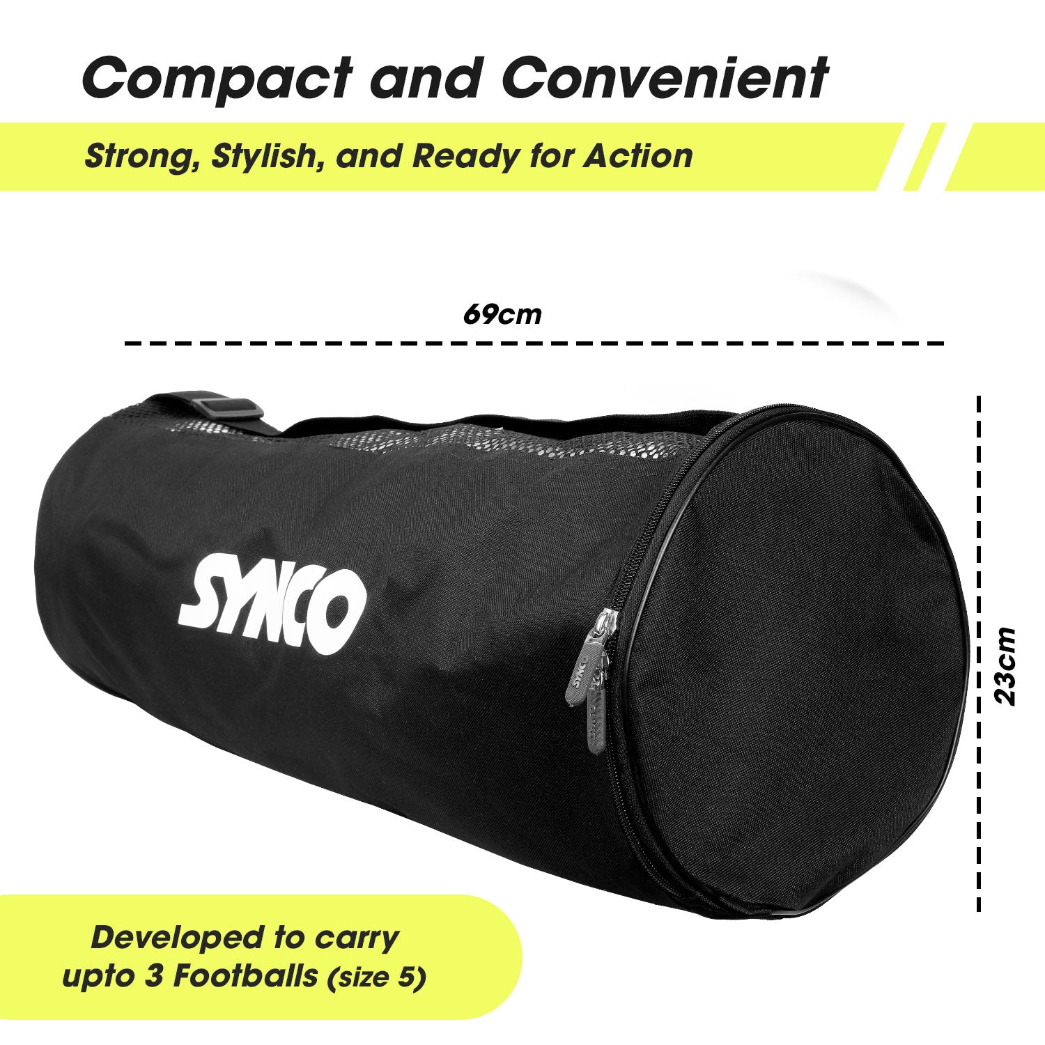 Bolsa de deporte Synco Flex 3 Ball Carrying (S) Negro - Imagen 5
