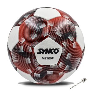 Bal?n de f?tbol Synco Meteor | Bal?n de partido profesional con certificaci?n FIFA | Material PU cosido a mano | Tama?o 5