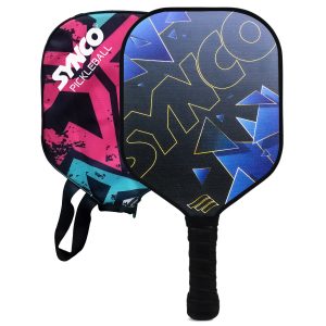 Raqueta de pickleball Synco Glory de fibra de carbono (negra)  con funda de transporte gratuita