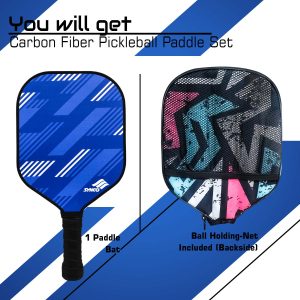 Alternative view of Raqueta de pickleball Synco Slash de fibra de carbono (azul) con funda de transporte gratuita