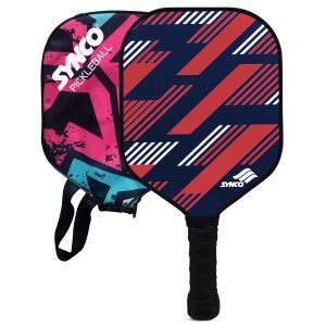 Raqueta de pickleball Synco Slash de fibra de carbono (roja) con funda de transporte gratuita
