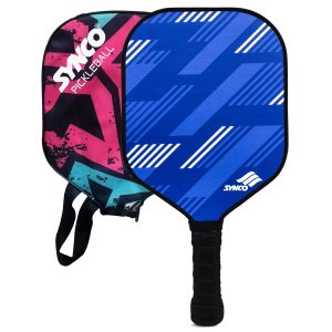 Raqueta de pickleball Synco Slash de fibra de carbono (azul) con funda de transporte gratuita