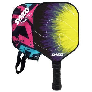 Raqueta de pickleball Synco Lightning Yellow | Raqueta de pickleball ligera con 12 mm de grosor