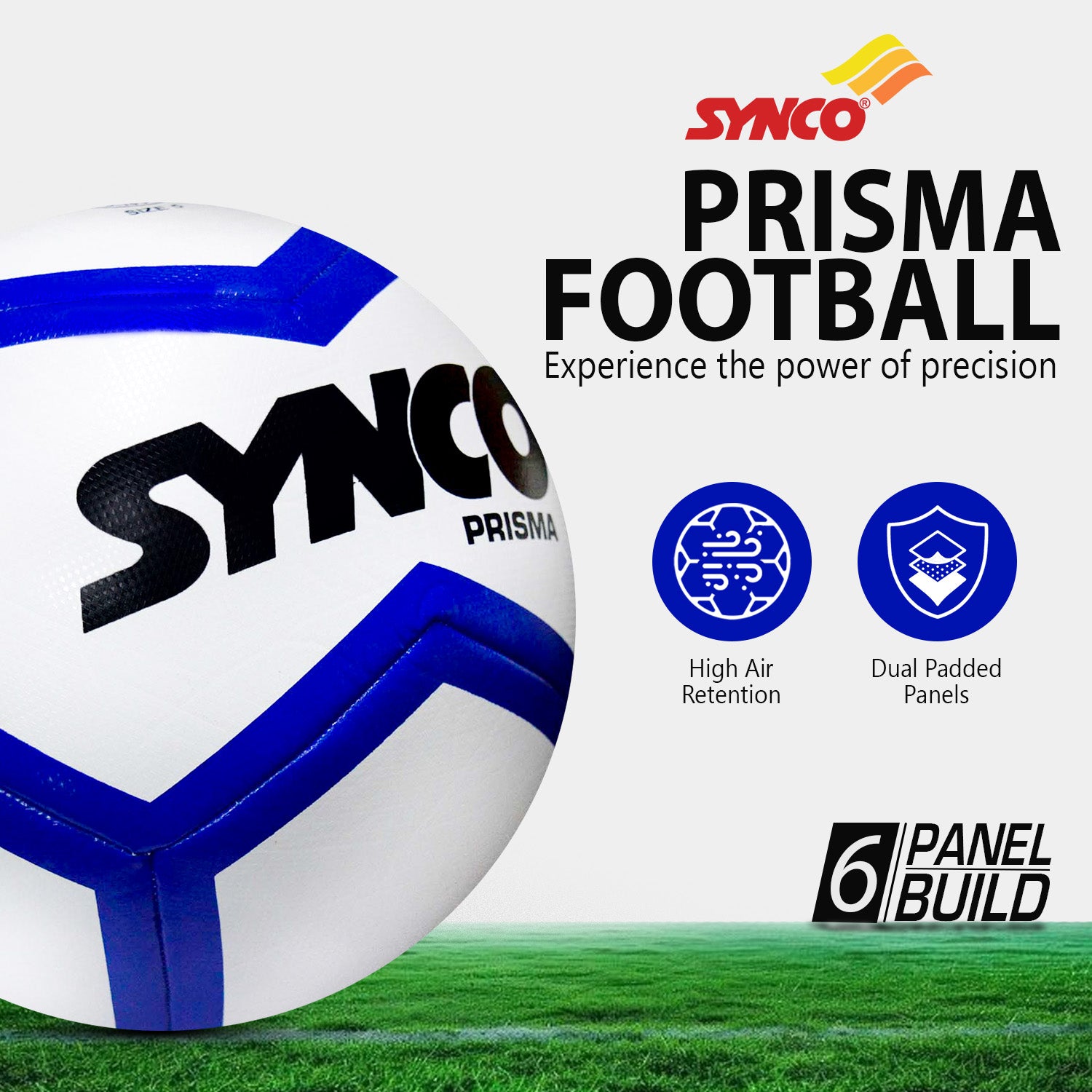 Bal?n de f?tbol Synco Prisma | Bal?n de f?tbol profesional con tecnolog?a Hydra Lock | Tama?o 5 - Imagen 3