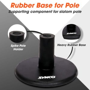 Alternative view of Base de goma Synco para poste con puntas (1,5 kg) Negro