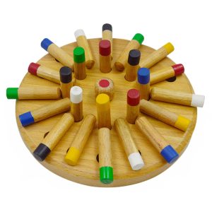 Juego de madera para emparejar colores Synco Memory Match Stick | Acabado liso | Juego de memoria para estimular el cerebro de ni?os y adultos