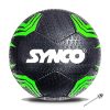 Bal?n de f?tbol Synco Street Soccer | Bal?n de f?tbol cosido y recubierto de goma | Bal?n de f?tbol para entrenamiento | Apto para terrenos duros | Para ni?os/ni?as | Tama?o 5 (negro)