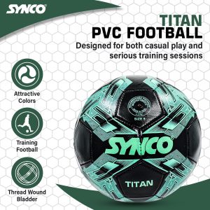 Alternative view of Bal?n de f?tbol Synco Titan | Bal?n de entrenamiento | Cosido a m?quina con PVC | Bal?n de f?tbol tama?o 5