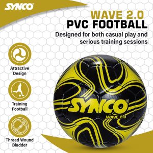 Alternative view of Bal?n de f?tbol Synco Wave 2.0 | Bal?n de entrenamiento | Cosido a m?quina con PVC | Bal?n de f?tbol tama?o 5