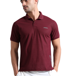Camiseta polo Synco Zen para hombre (granate)