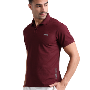 Alternative view of Camiseta polo Synco Zen para hombre (granate)