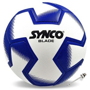 Bal?n de f?tbol Synco Blade Hybrid TPU con tecnolog?a Hydralock (blanco)