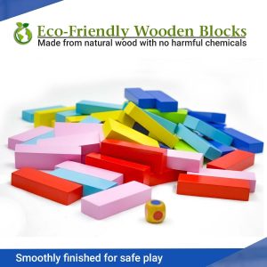 Alternative view of Synco Mini Tower | Torre de madera para hacer piruetas | El mejor juego de madera para ni?os y adultos | Mini juego de bloques de madera para divertirse en familia, juego para desarrollar habilidades Bloques multicolores, 54 piezas