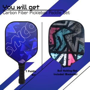 Alternative view of Pala de pickleball Synco Glory de fibra de carbono | Raqueta de pickleball de alto rendimiento con funda de transporte gratuita