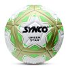 Bal?n de f?tbol Synco Green Star Embossed | Bal?n de partido profesional | Cosido a m?quina con TPU | Tama?o 5