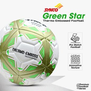 Alternative view of Bal?n de f?tbol Synco Green Star Embossed | Bal?n de partido profesional | Cosido a m?quina con TPU | Tama?o 5