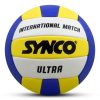 Voleibol Synco Ultra, calidad internacional, 18 paneles de PU cosidos a mano