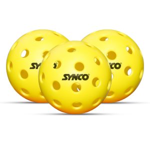 Pelota de pickleball Synco S40 | Pelota de pickleball de alto rendimiento para exteriores | Juego de 3